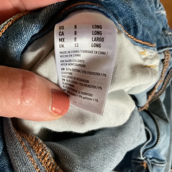 Women’s American Eagle Jeans Size 8 Long - Picture 3 of 3